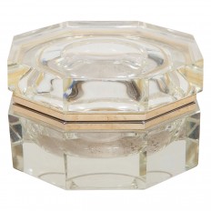 Octagonal gold and clear glass box